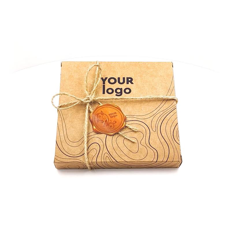 Шоколадный набор с логотипом 45 г "Пенал" крафт